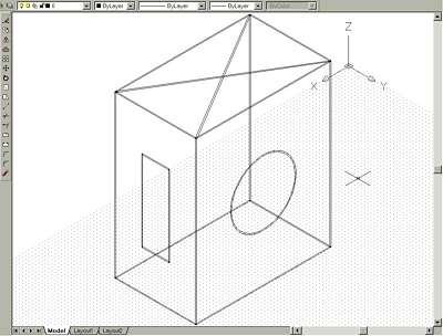 Image of Autocad 3D box model